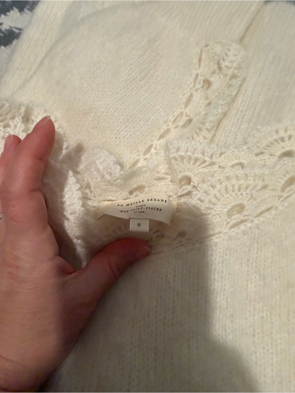 Sezane Stacy Jumper Ivory - Picture 7 of 7
